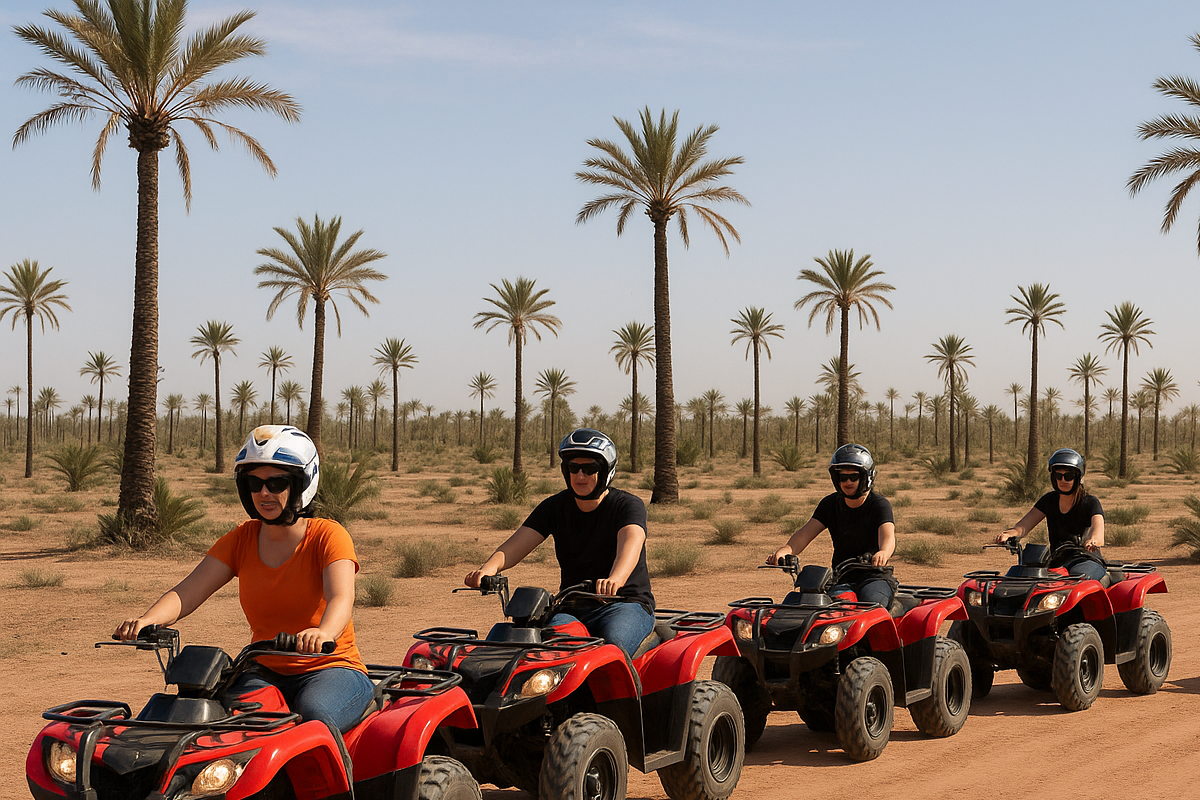 Palm Grove quad biking in Marrakech for beginners
